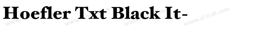 Hoefler Txt Black It字体转换 Hoefler Txt Black It字体转换